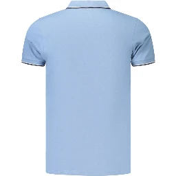 Blue Cotton Polo Shirt