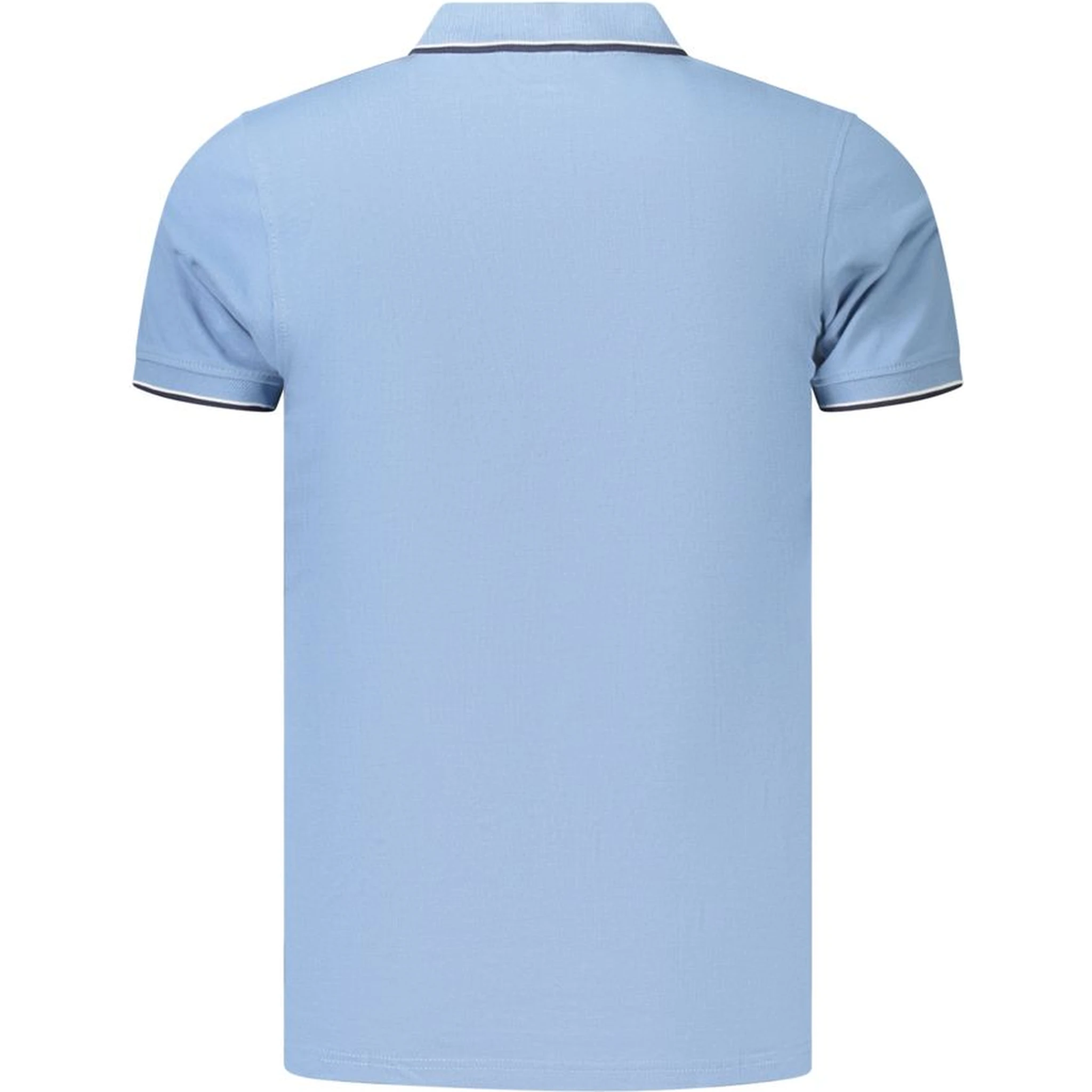 Blue Cotton Polo Shirt