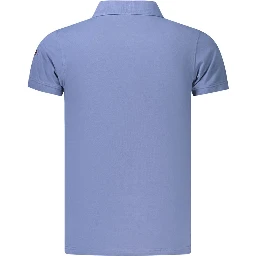 Blue Cotton Polo Shirt