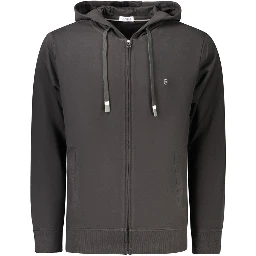 Black Cotton Sweatshirt