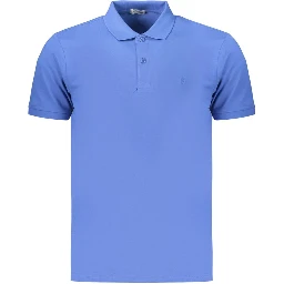 Blue Cotton Polo Shirt