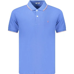 Blue Cotton Polo Shirt