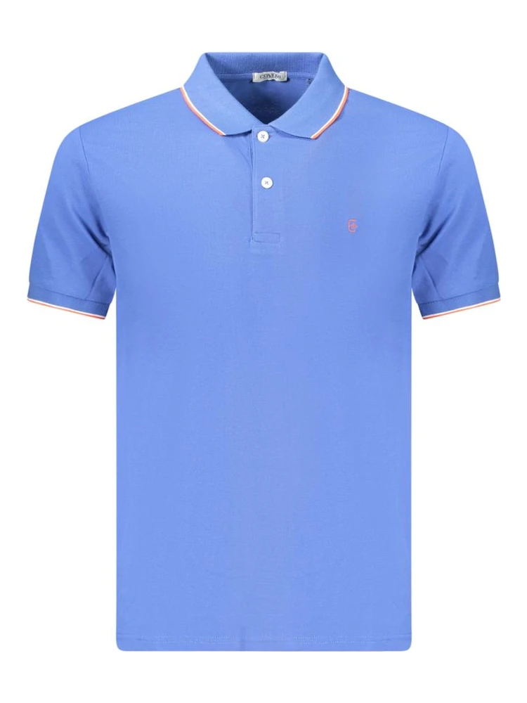 Blue Cotton Polo Shirt