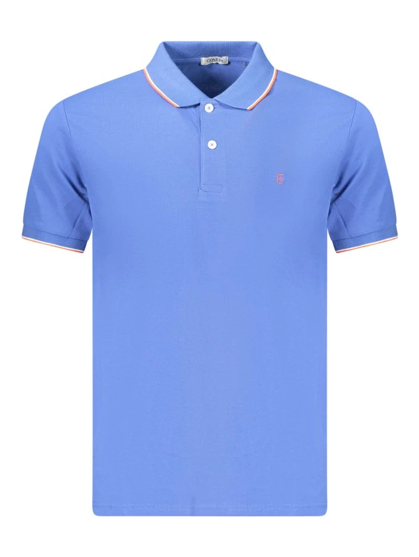 Blue Cotton Polo Shirt