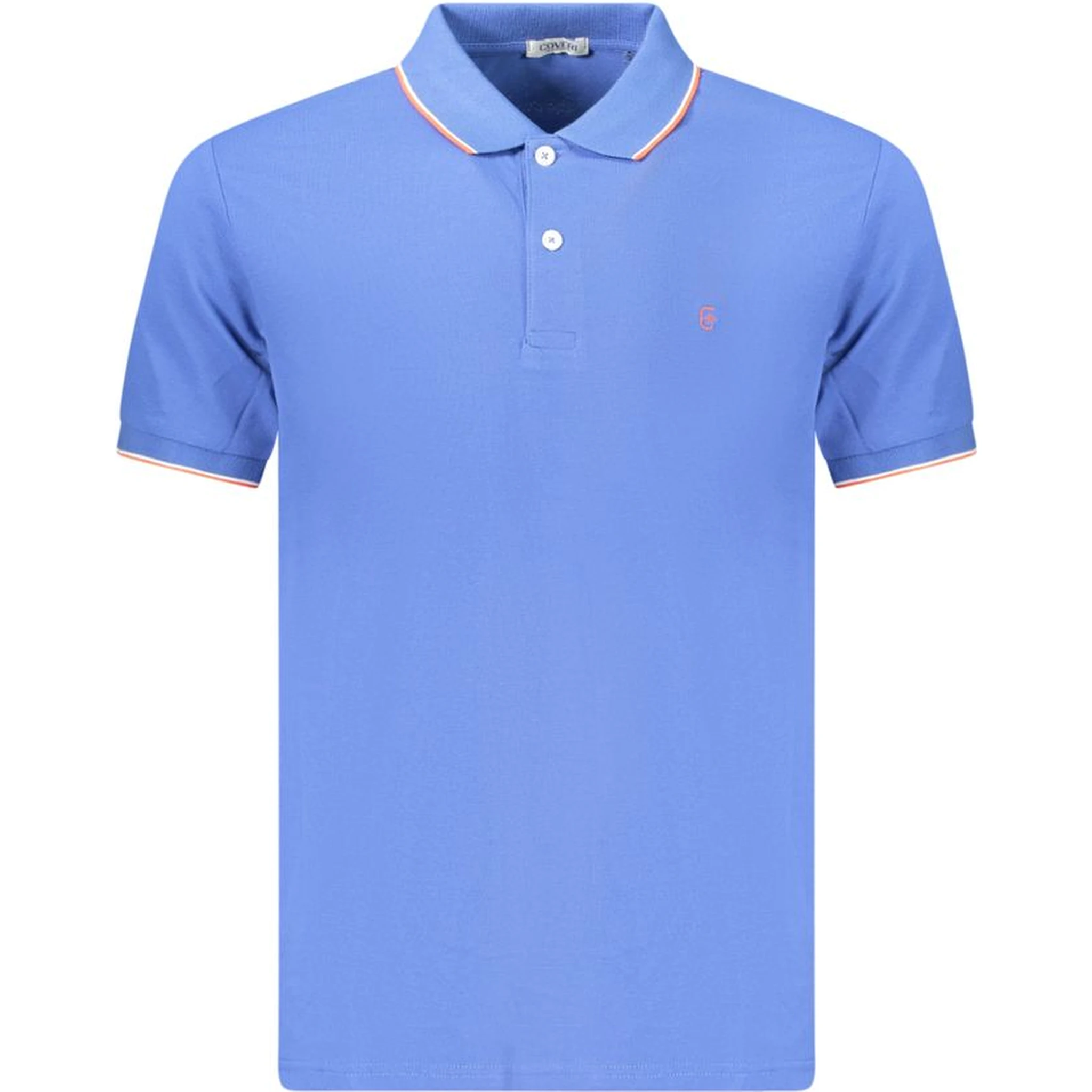 Blue Cotton Polo Shirt