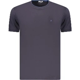 Blue Cotton Men's T-Shirt