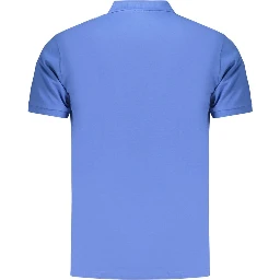 Blue Cotton Polo Shirt