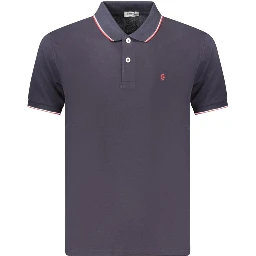 Blue Cotton Men's Polo