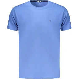 Blue Cotton Men's T-Shirt