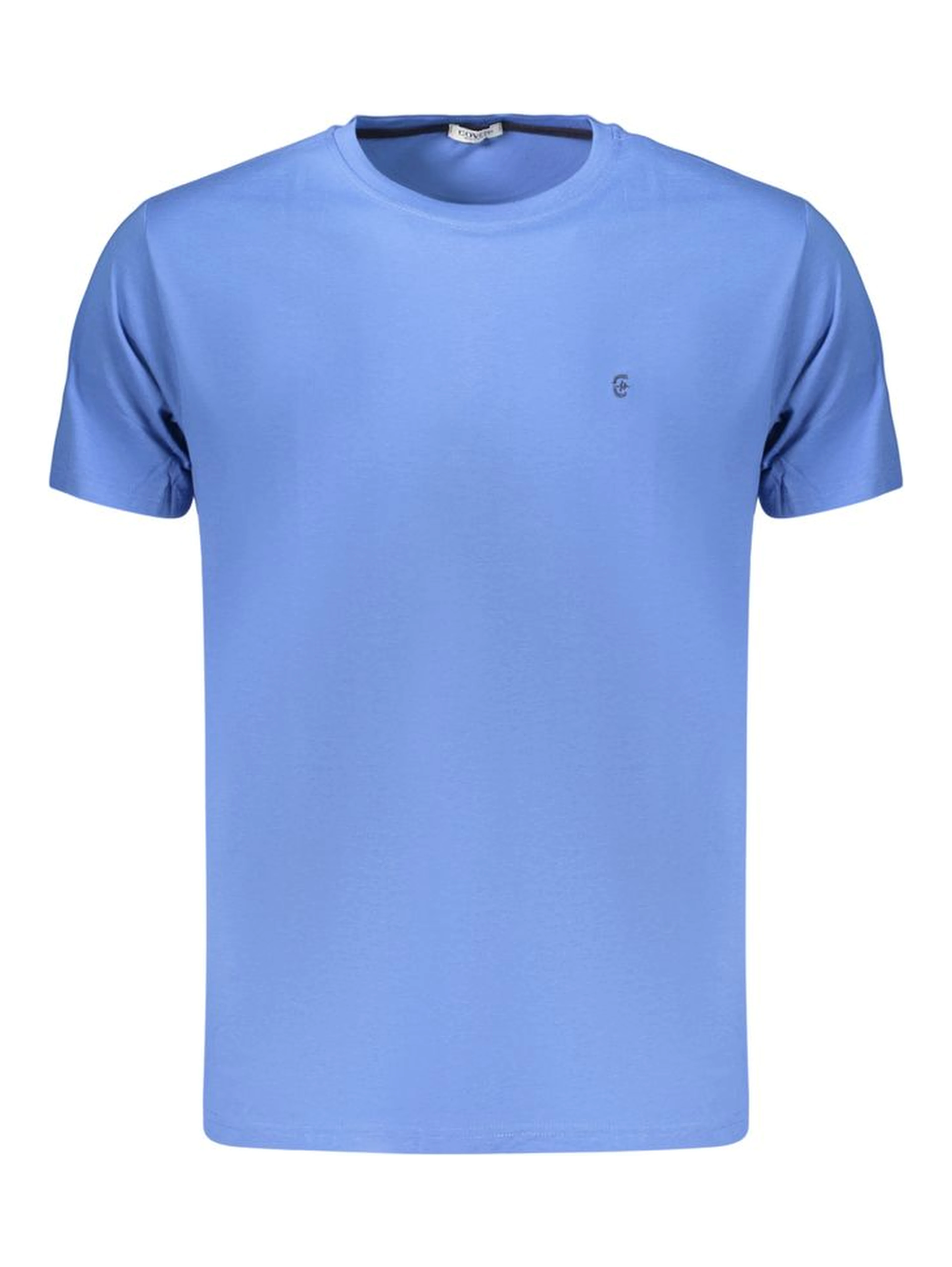Blue Cotton Men's T-Shirt