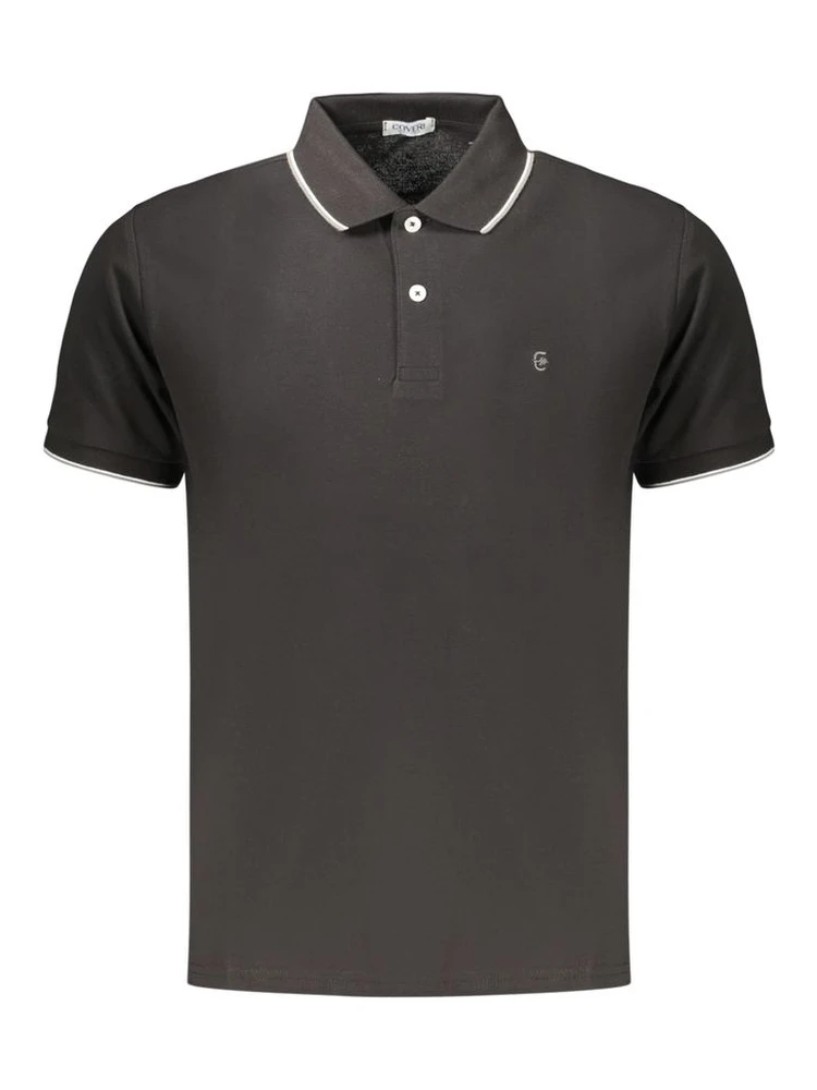 Black Cotton Men's Polo
