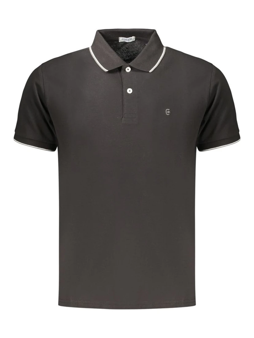 Black Cotton Men's Polo