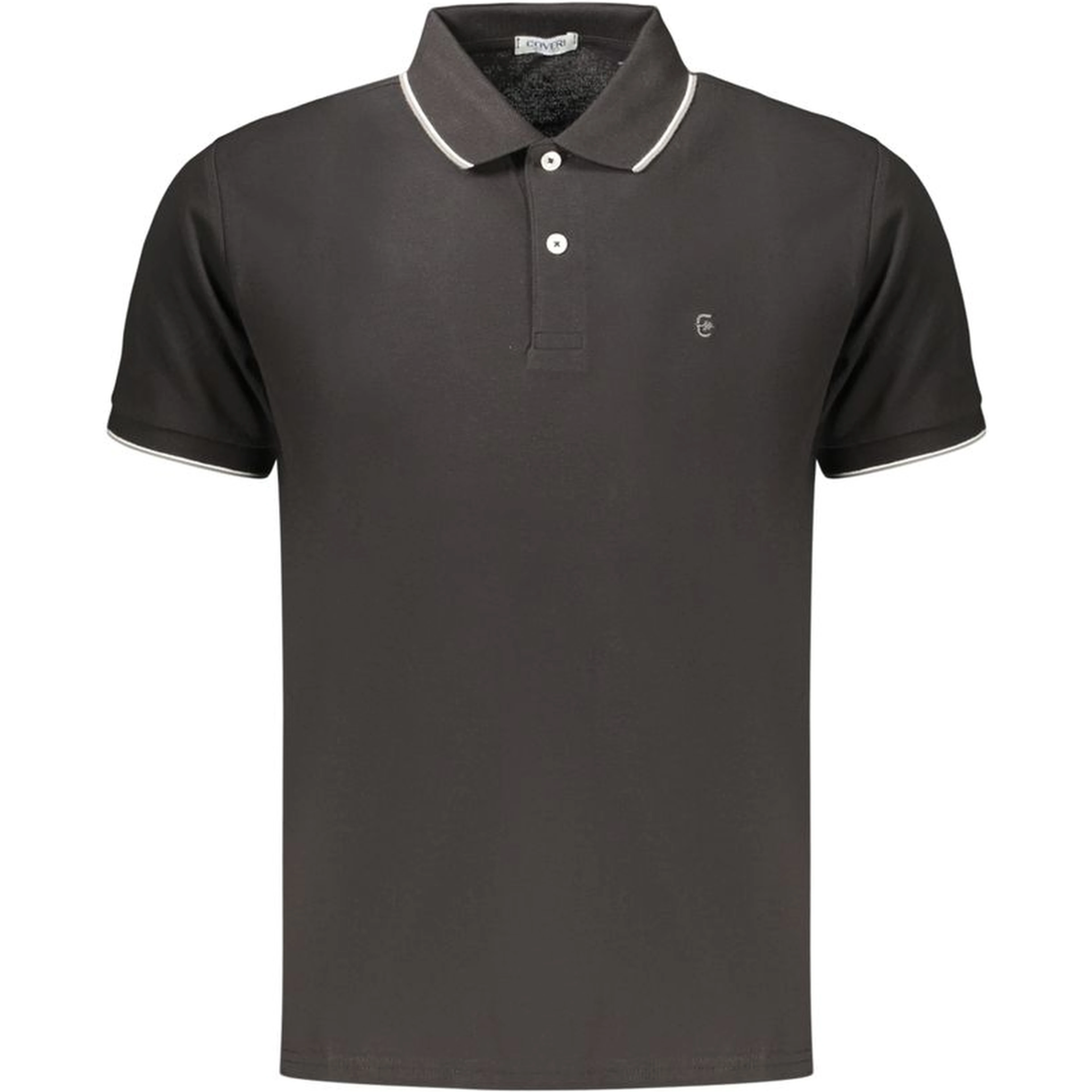 Black Cotton Men's Polo