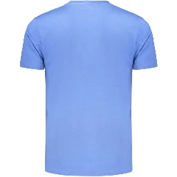 Blue Cotton Men's T-Shirt