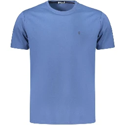 Blue Cotton Men's T-Shirt