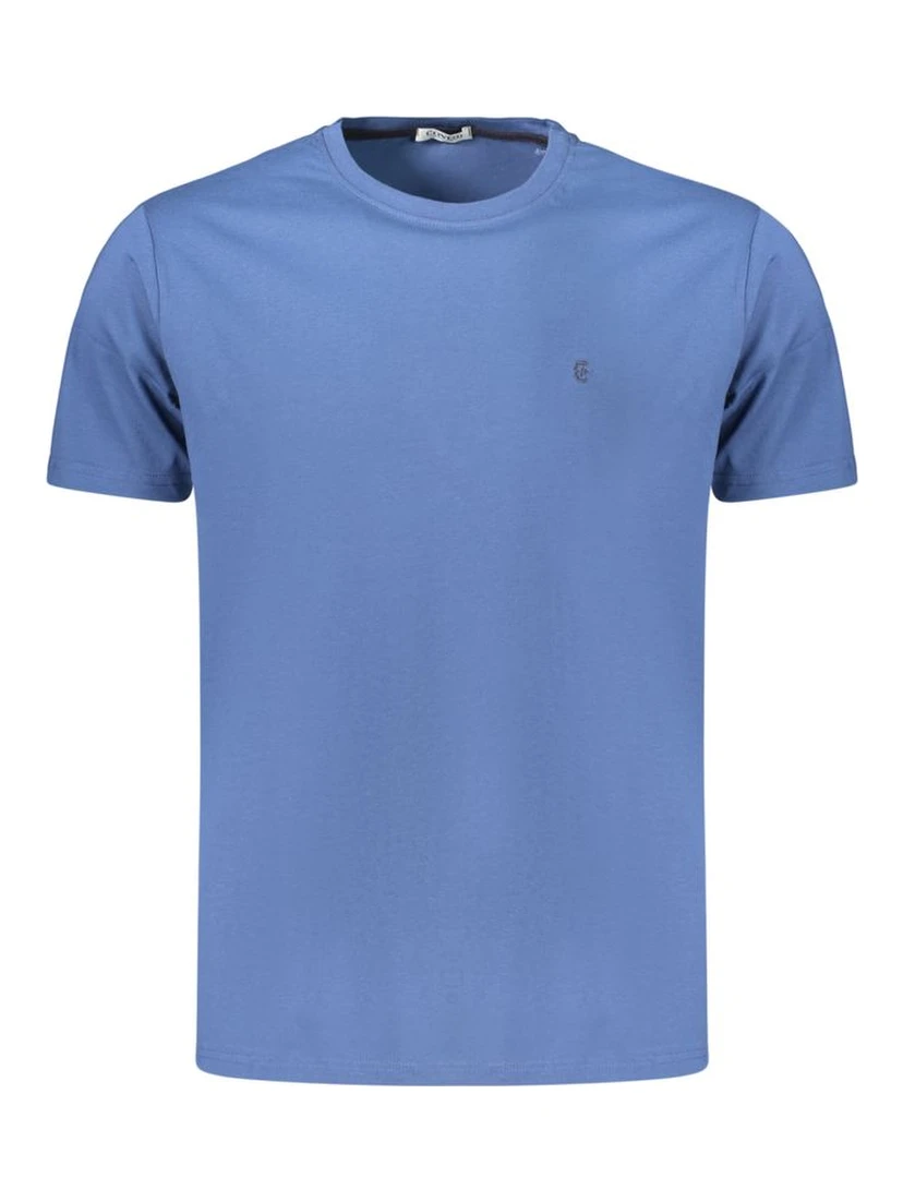 Blue Cotton Men's T-Shirt