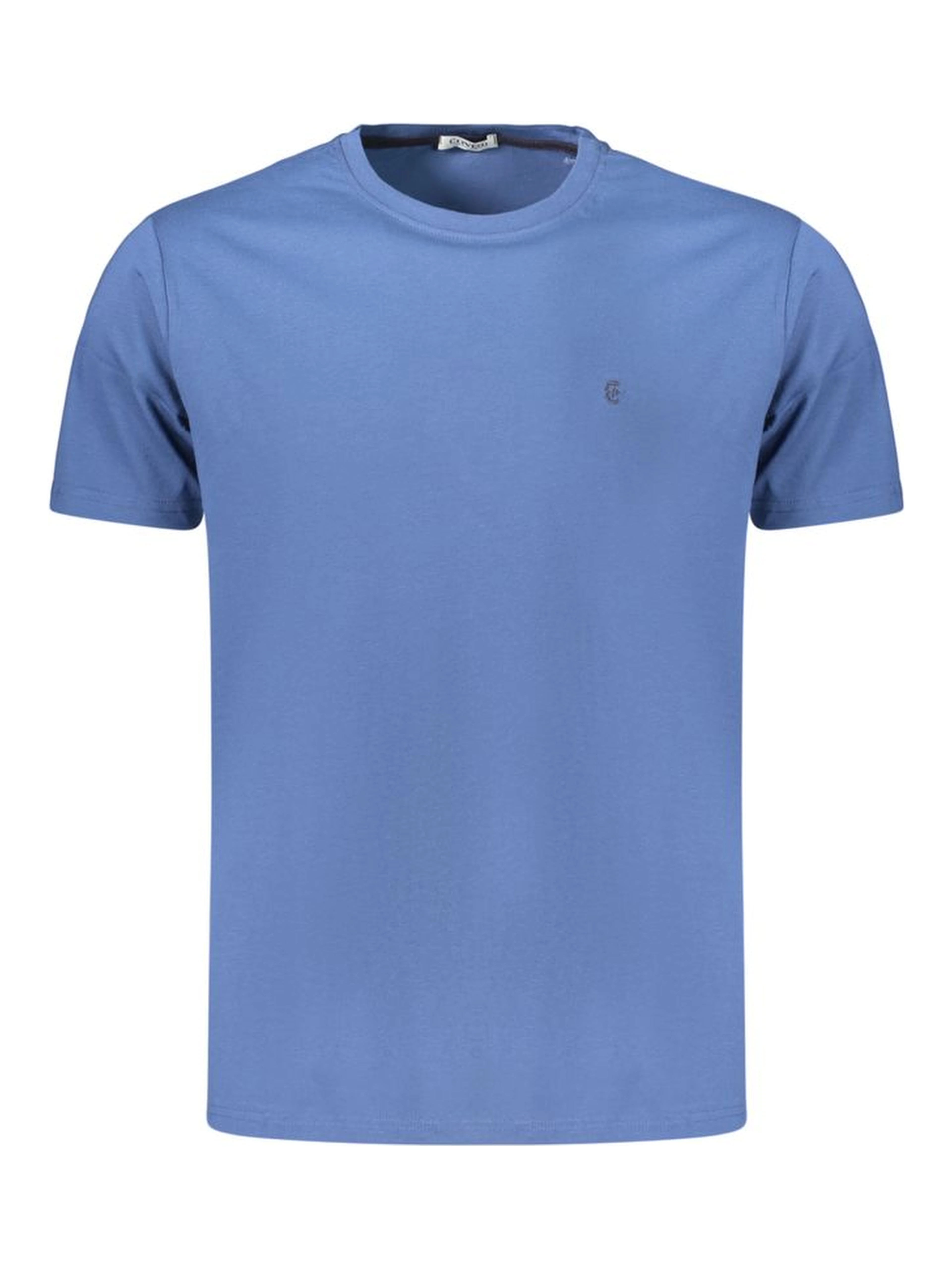 Blue Cotton Men's T-Shirt