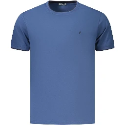Blue Cotton Men's T-Shirt