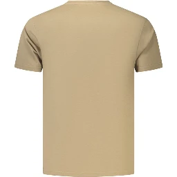 Brown Cotton Men's T-Shirt