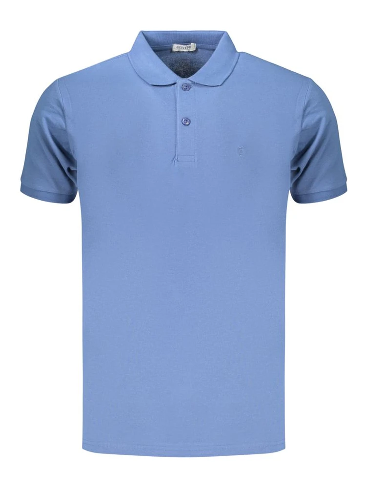 Blue Cotton Men's Polo Shirt