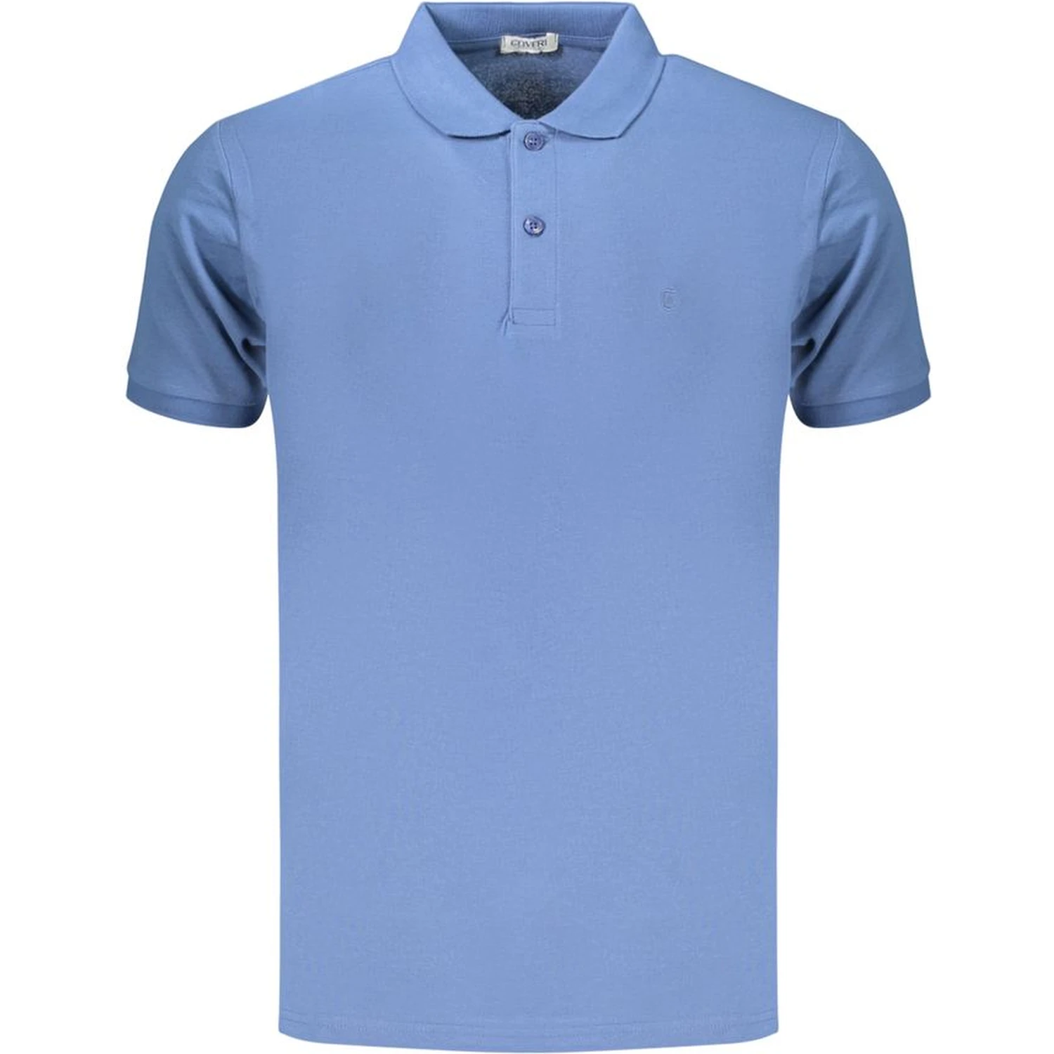 Blue Cotton Men's Polo Shirt