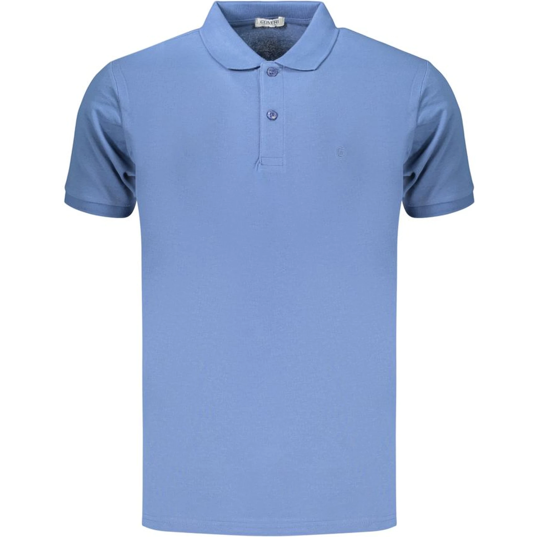 Blue Cotton Men's Polo Shirt