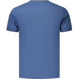 Blue Cotton Men's T-Shirt