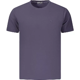 Blue Cotton Men's T-Shirt