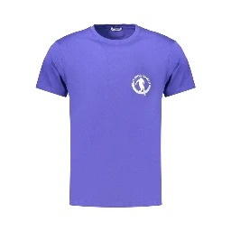 Blue Cotton Men's T-Shirt