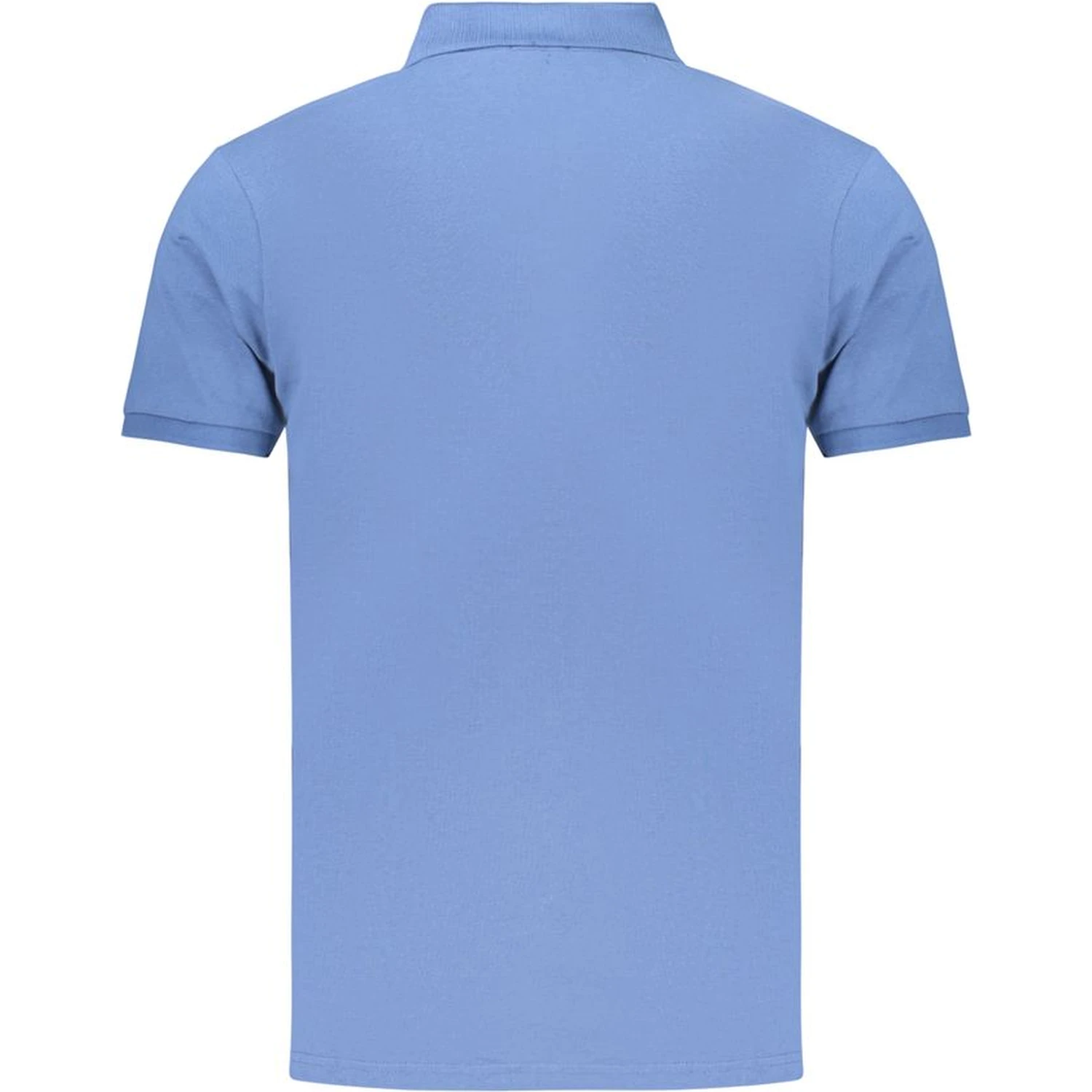 Blue Cotton Men's Polo Shirt