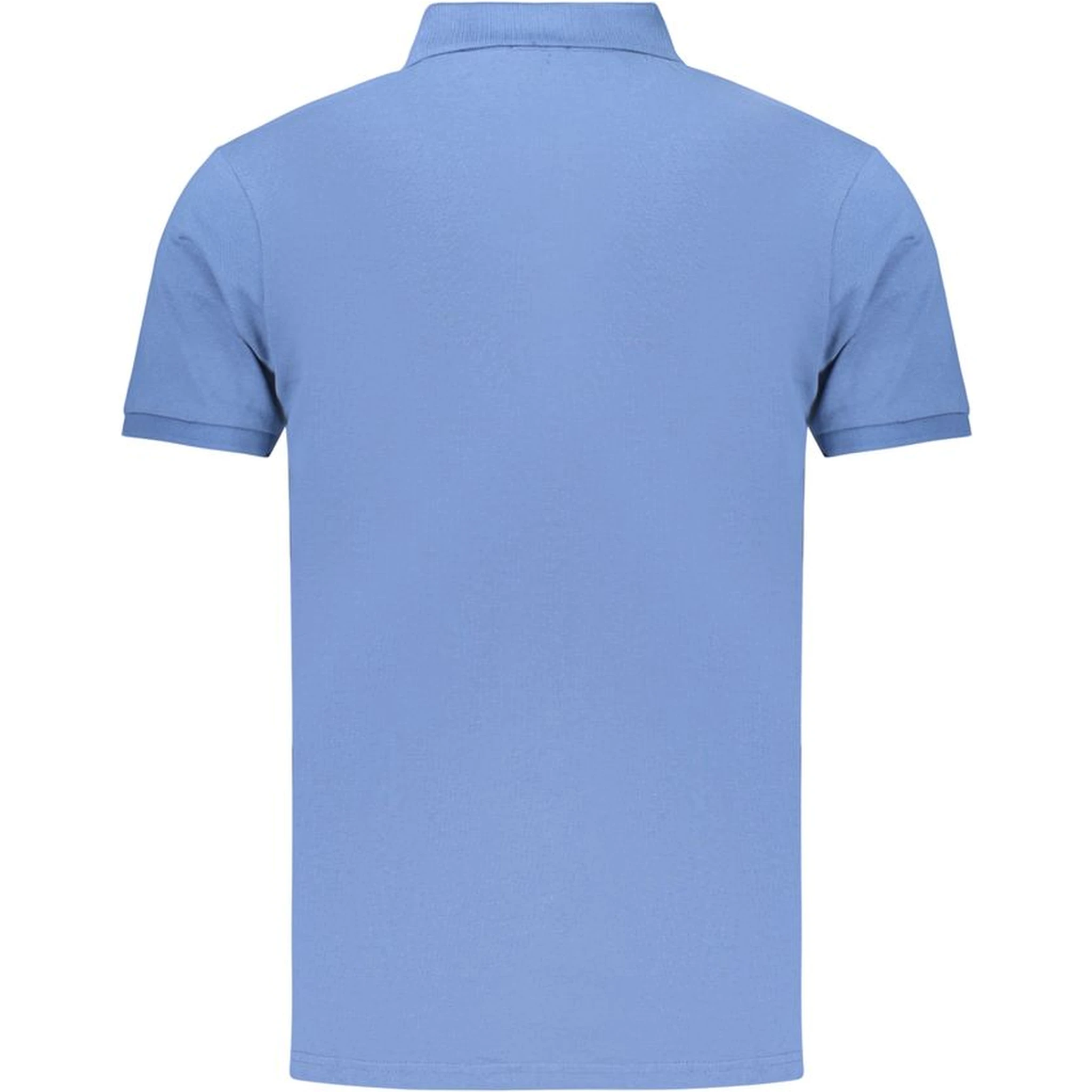 Blue Cotton Men's Polo Shirt