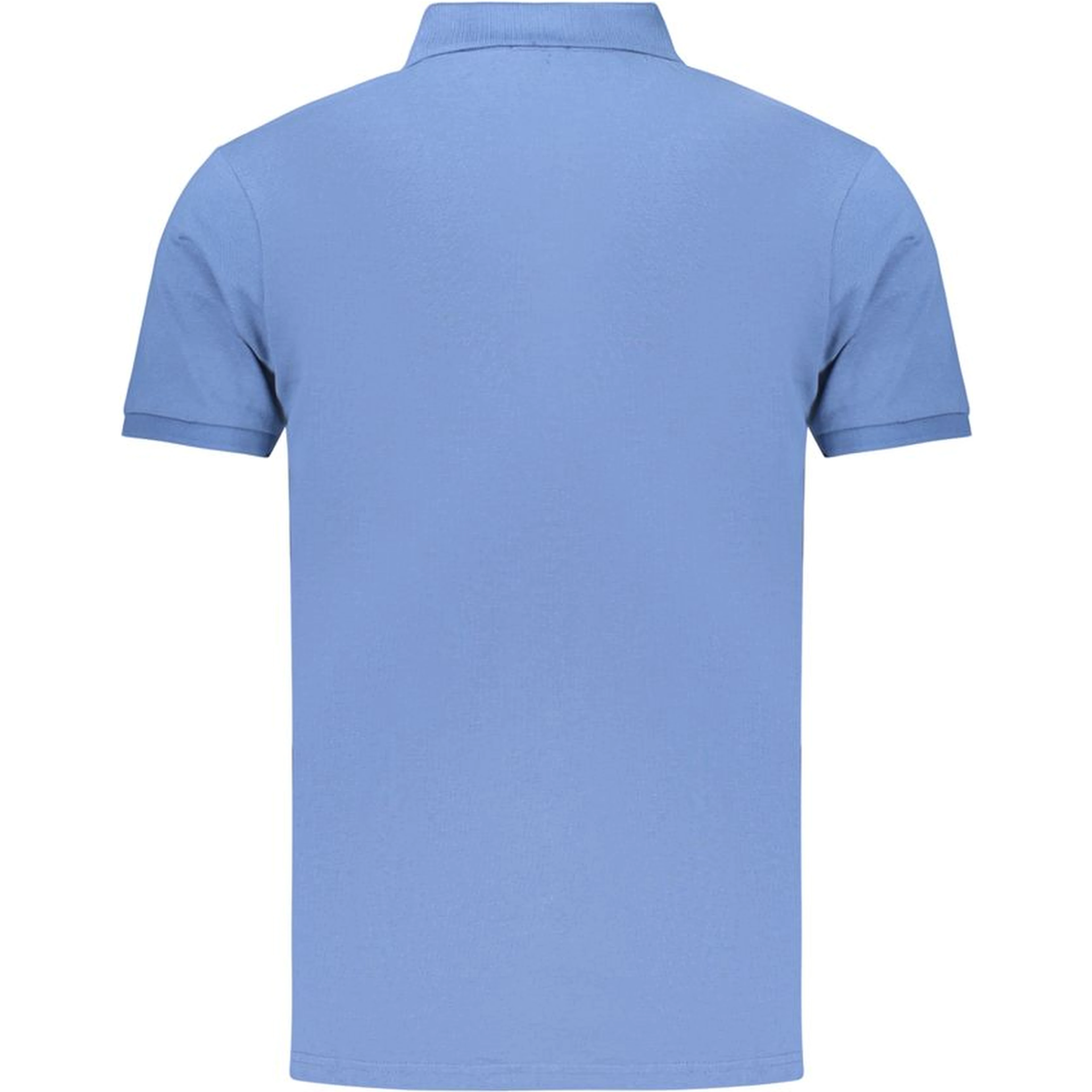 Blue Cotton Men's Polo Shirt