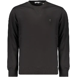 Black Cotton Men's Sweatshirt