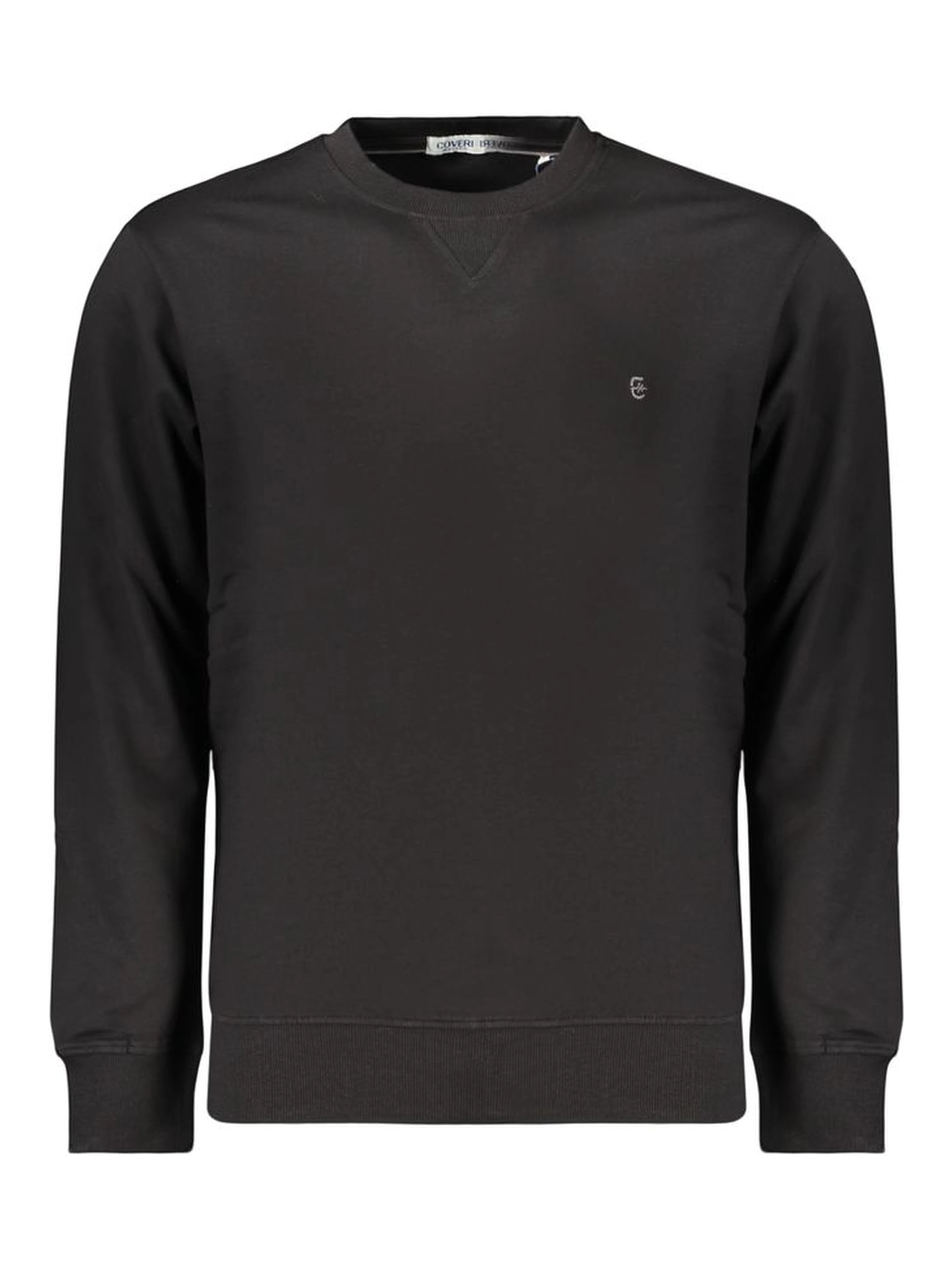 Black Cotton Men's Sweatshirt