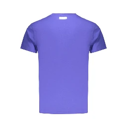 Blue Cotton Men's T-Shirt