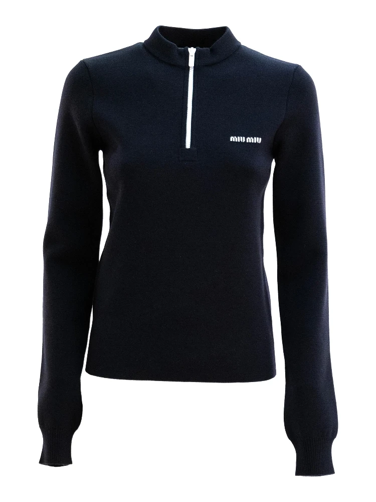 Miu Miu Sweaters Blue