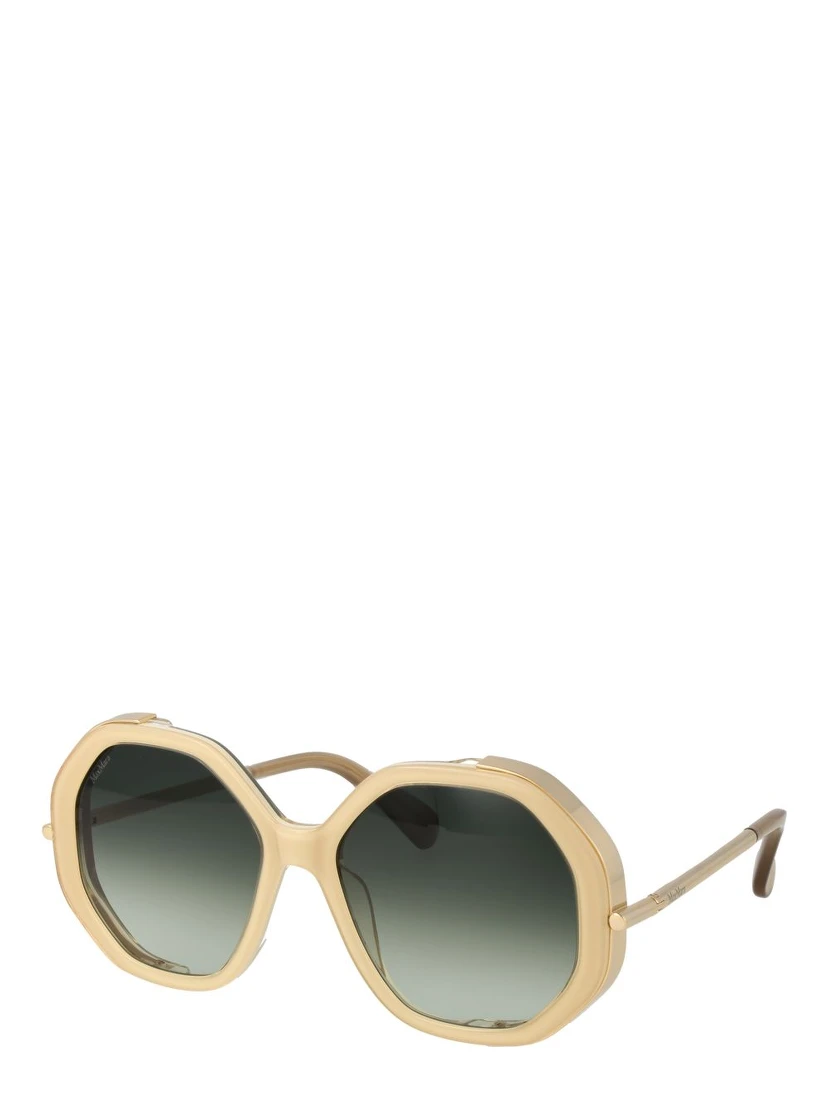 Beige Acetate Sunglasses