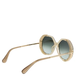 Beige Acetate Sunglasses