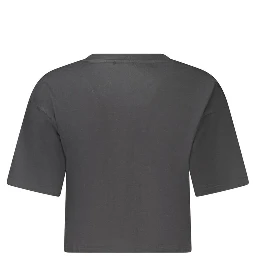 Black Cotton Women's T-Shirt