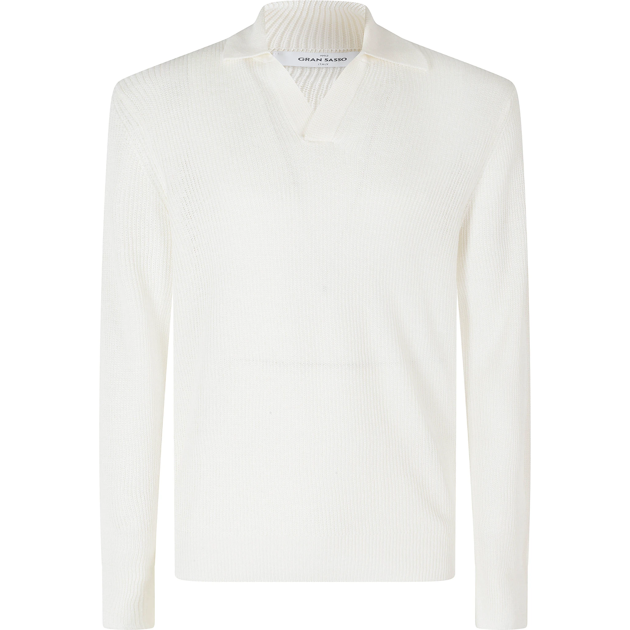 MAGLIA COLLO POLO SKIPPER ML LINO COTONE