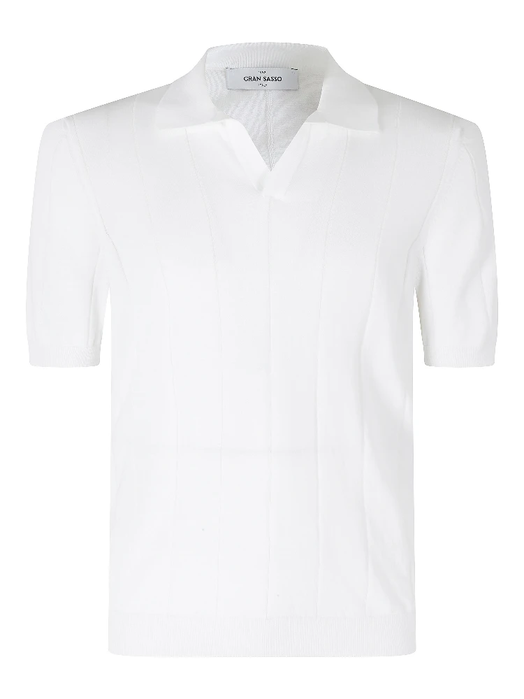 POLO MAGLIA SKIPPER COTONE CUCITURA VETICALI