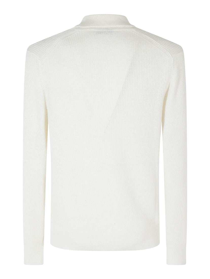 MAGLIA COLLO POLO SKIPPER ML LINO COTONE