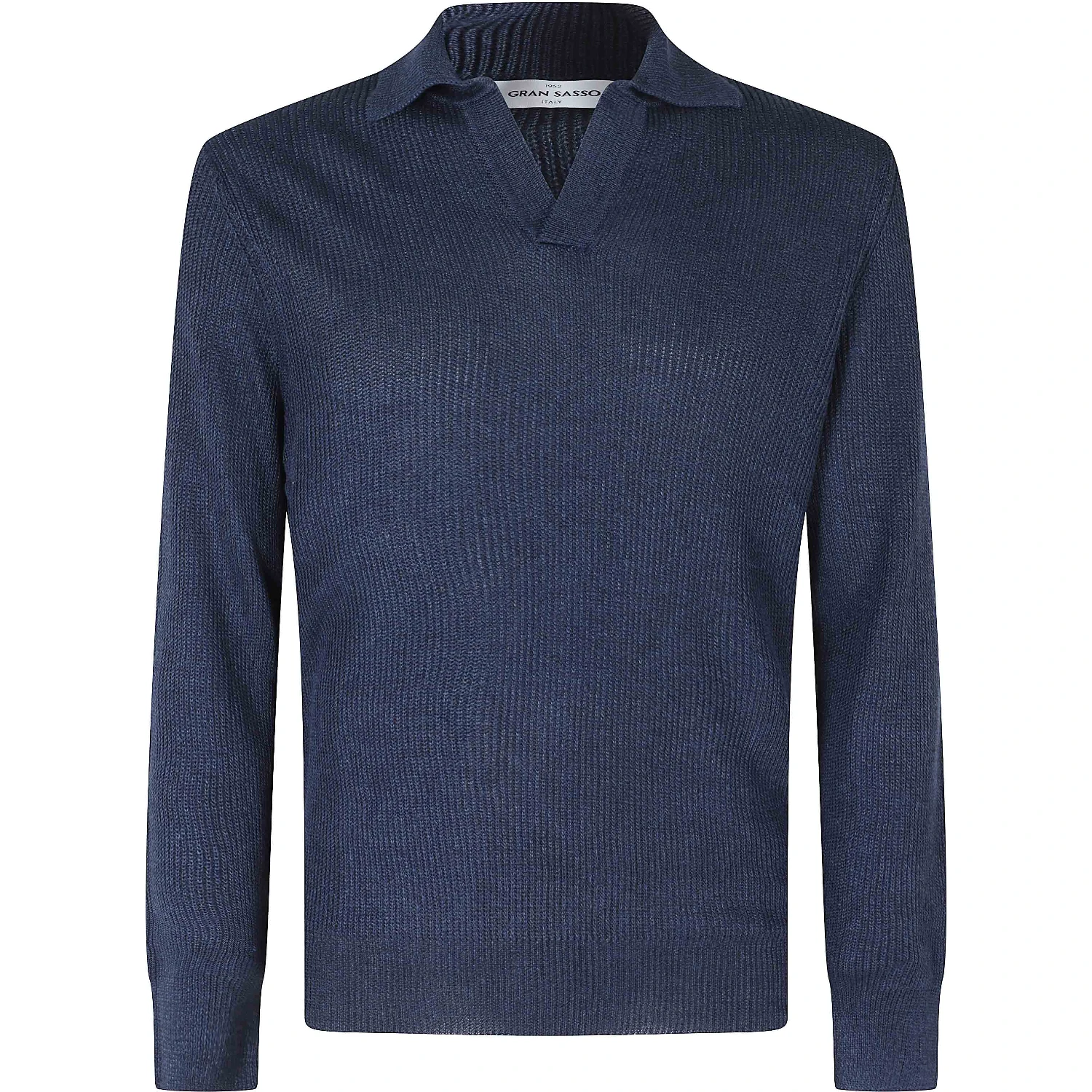 MAGLIA COLLO POLO SKIPPER ML LINO COTONE