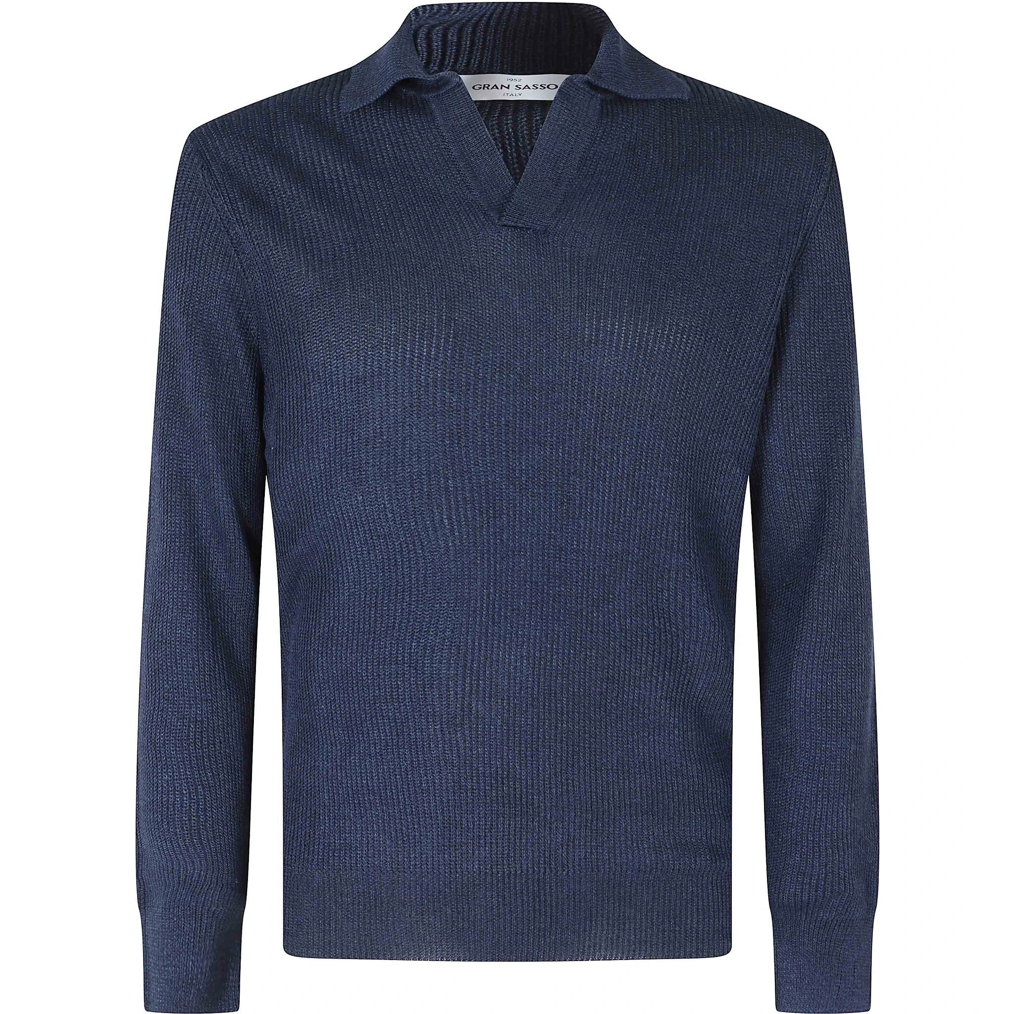 MAGLIA COLLO POLO SKIPPER ML LINO COTONE