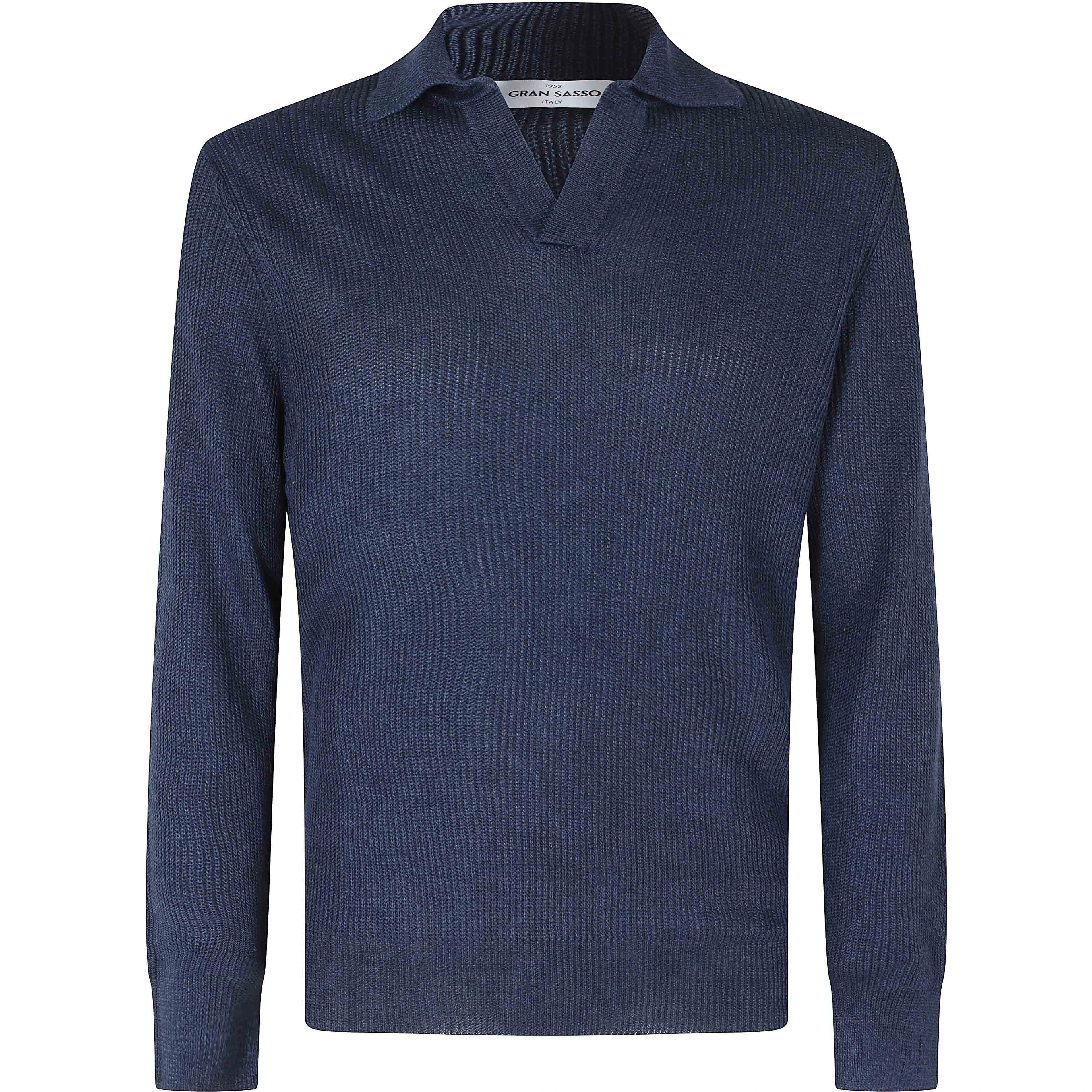 MAGLIA COLLO POLO SKIPPER ML LINO COTONE