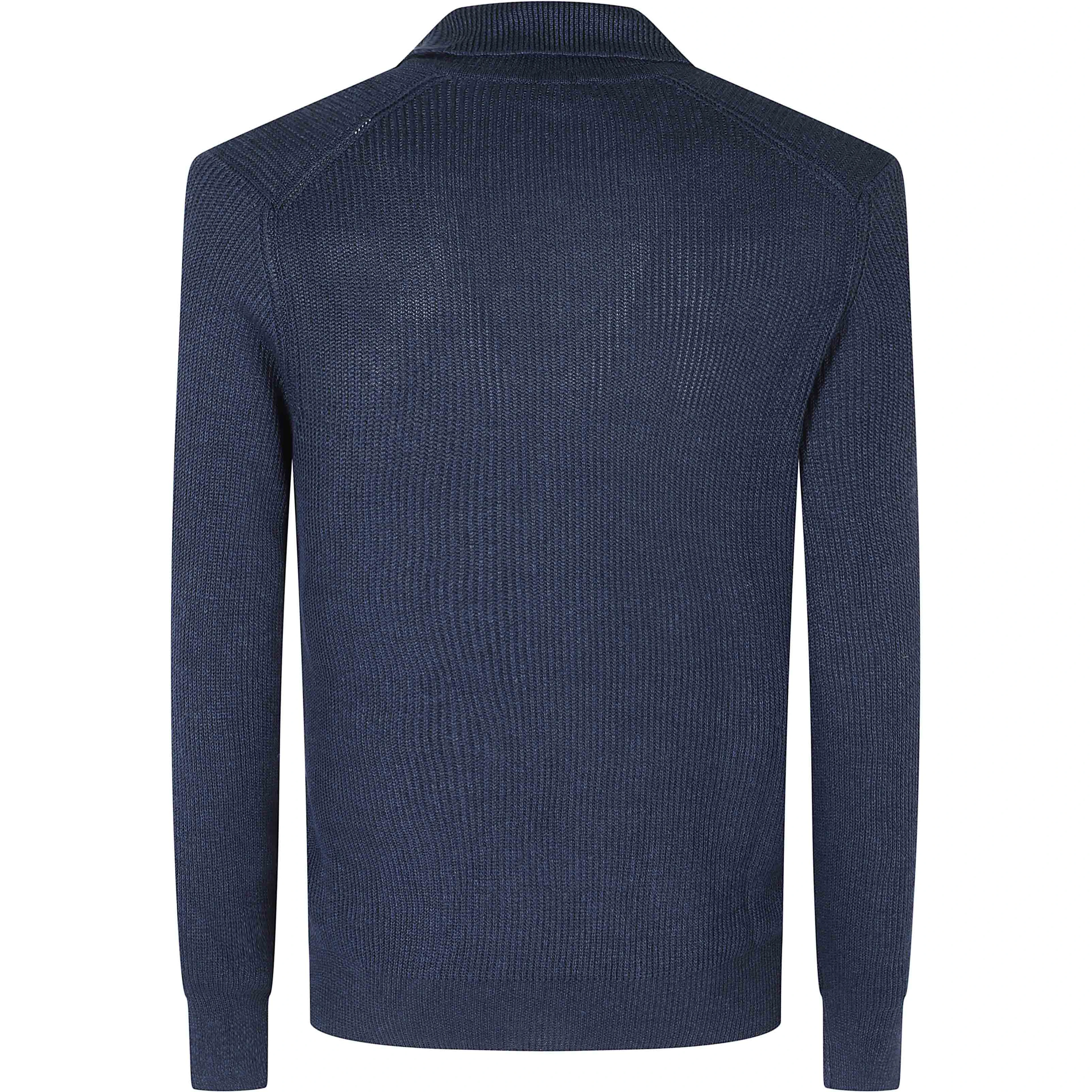 MAGLIA COLLO POLO SKIPPER ML LINO COTONE