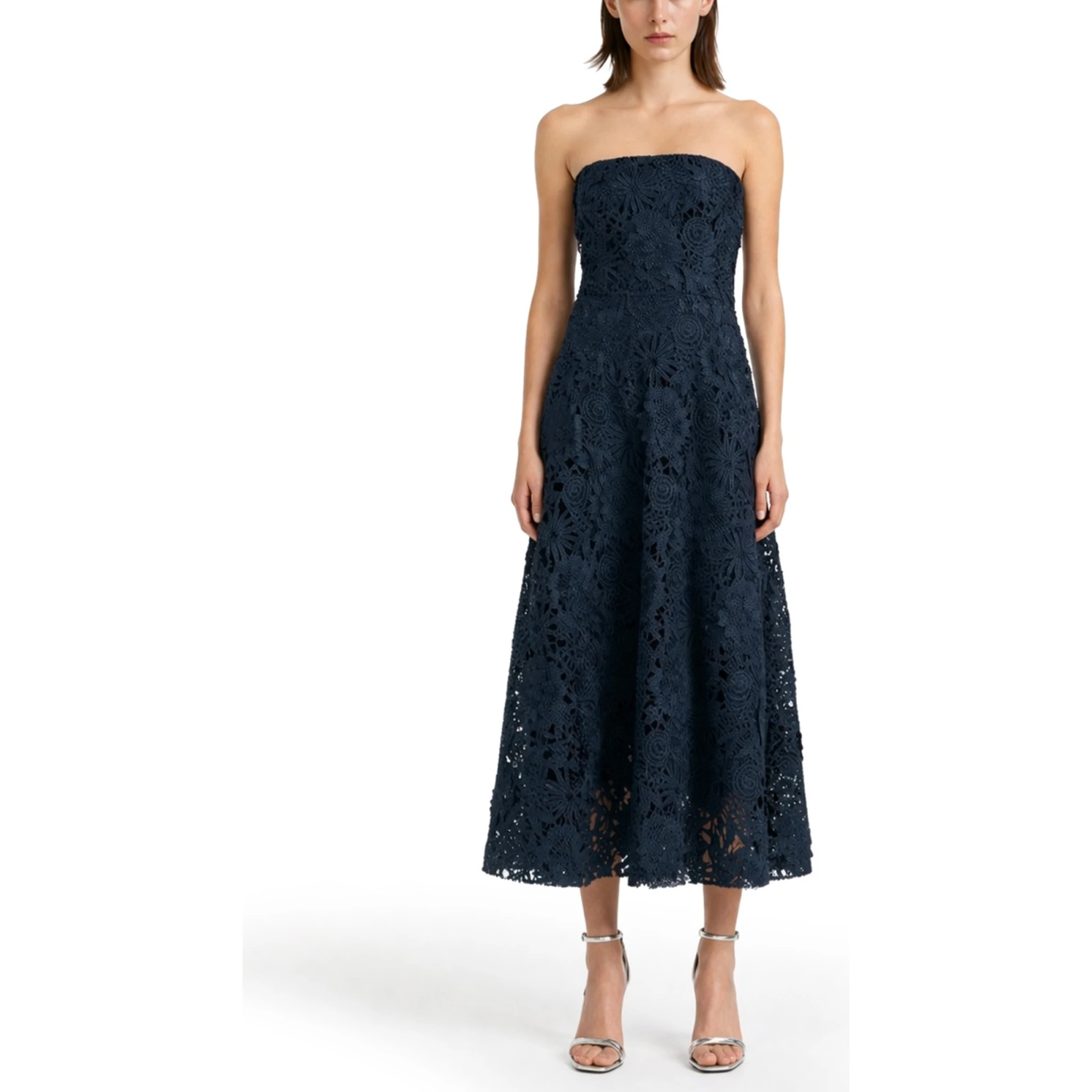 3D LACE MIDI DRESS