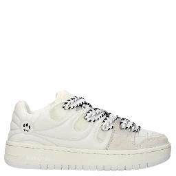 White Leather Low Top Sneakers