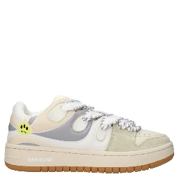 Beige Leather Low Top Sneakers