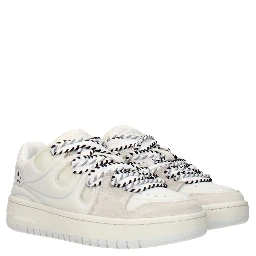 White Leather Low Top Sneakers